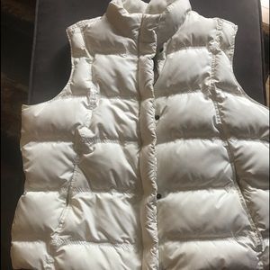 Down filled winter white vest